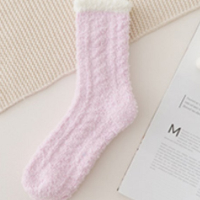 [10켤레세트] 극강포근 파스텔 단목/중목 수면양말