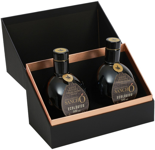 산초 유기농 프리미엄 엑스트라버진 올리브오일 블랙라벨 2입 (산도 0.18% 폴리페놀 고함량) 선물세트, 2개, 500ml