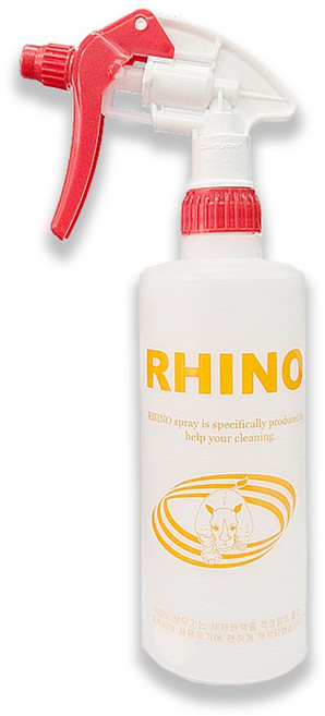 라이노분무기 500mI 내화학성분무기 전문가용 청소 소독 식당분무기, 5개, 옐로우