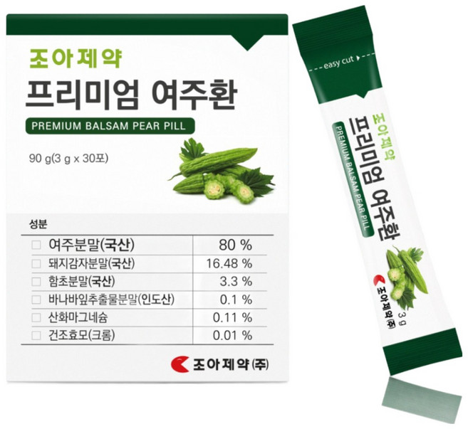 조아제약 프리미엄 여주환, 90g, 4개