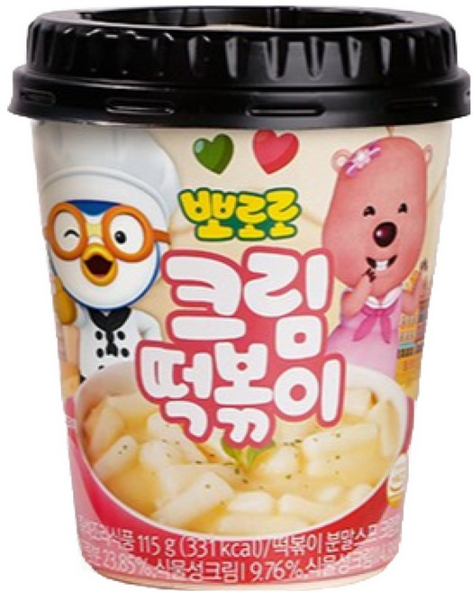 뽀로로 크림 떡볶이 115g (무료배송), 4개