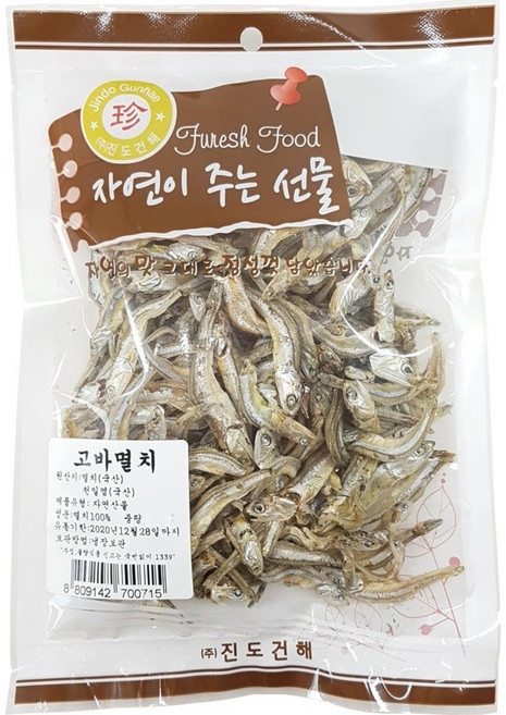 고추장 찍어먹는 상급 햇 남해안 고바 멸치, 1개, 110g