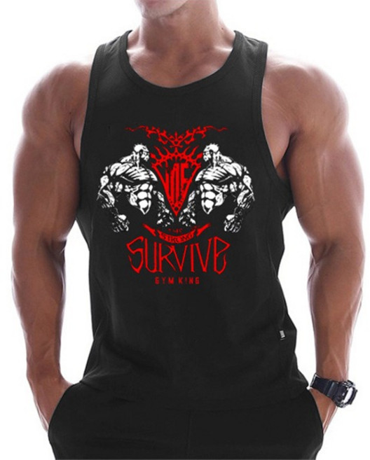 장바9니 마계대전 헬스나시 기능성머슬탑 남자민소매 운동복