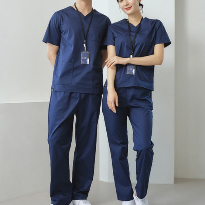 (4color) V넥 TC스판 베이직 스크럽 세트 (IT-102W/M) 의사가운 약사가운 간호사복 간호복 수술복 간호사유니폼 병원가운 대학생 실습용가운 실험복 스크럽복 병원유니폼