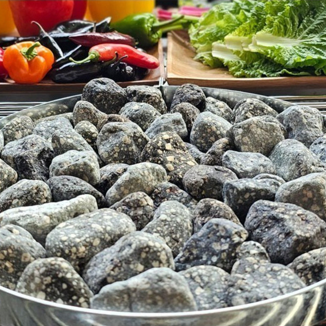 맥반석 돌 구이용 자갈 캠핑 바베큐용 원예 천연자갈, 1개, 일반2호(10~20mm), 3kg, 3kg