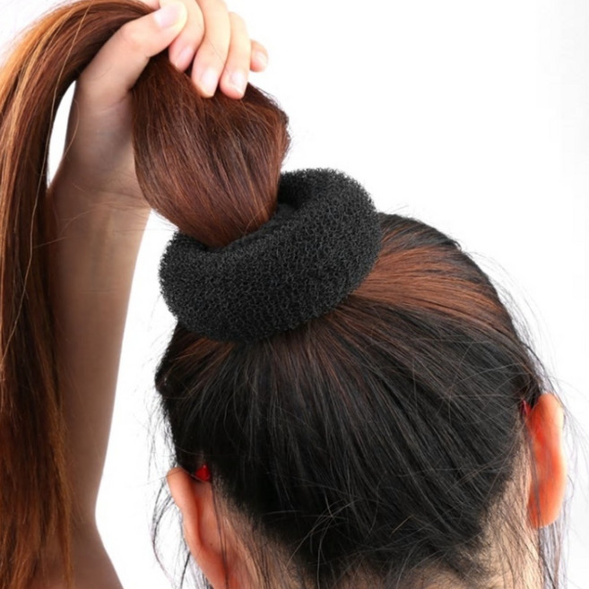 당고머리 똥머리 도넛 헤어 링 올림머리 스타일 매직, 당고머리BL03250검정소