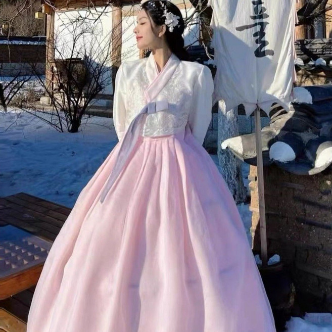 여성 한복 세트 전통한복 개량한복 드레스 돌잔치 하객한복 명절 행사 한복원피스 여성용 생활한복 세트 YHY