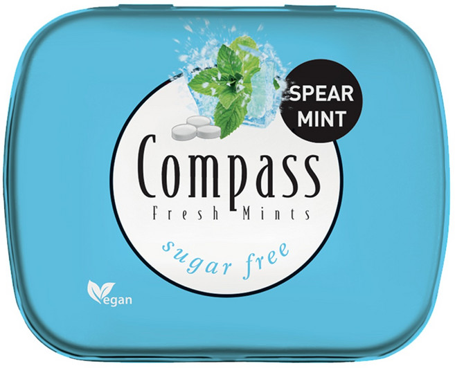 콤파스 민트 스피어민트 슈가프리 캔디 클래식 14g, 1개