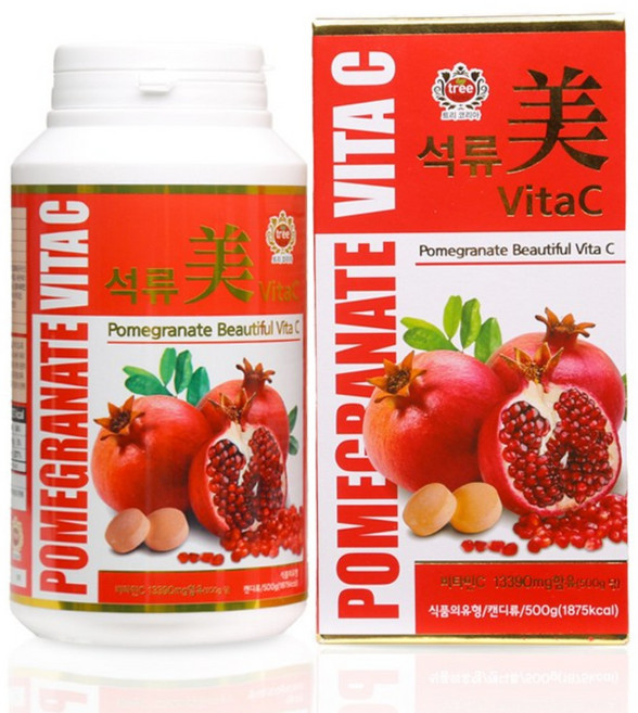 트리코리아 석류비타C 츄어블 330정 피부 영양제, 3개