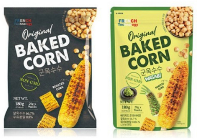 [1+1]베이키드콘 구운 옥수수 오리지널 180g + 와사비 180g, 10g, 1개