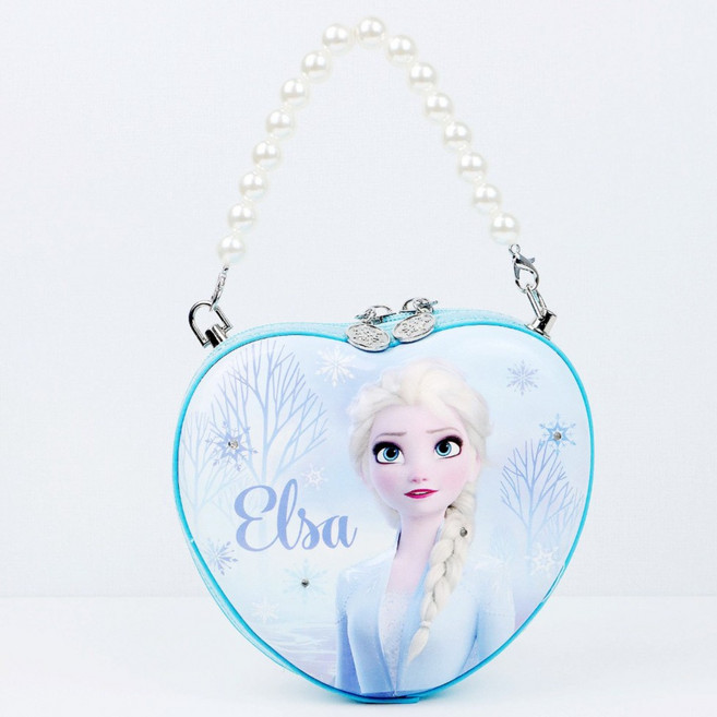 디즈니 겨울왕국 애나멜 하트 LED 크로스백