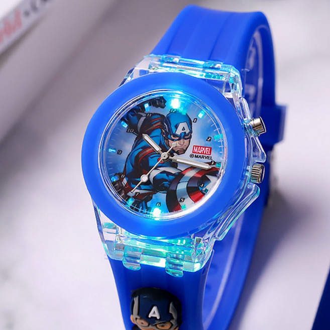 (국내배송 당일출고) 히어로 캐릭터 시계 LED 손목시계 스파이더맨 아이언맨 캡틴아메리카 초등용 아동용 입학 졸업 생일 선물 (선물추천)