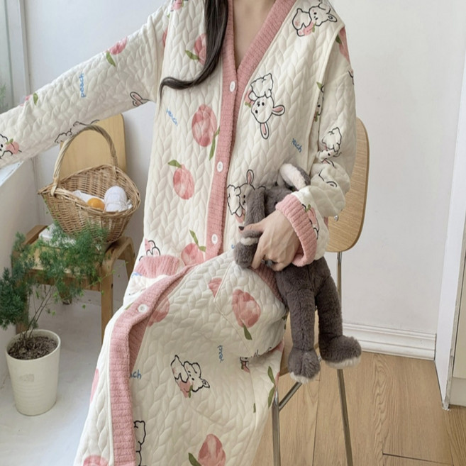 마마앙 수유 잠옷 원피스 임부복 임산부 수유복 노브라 겨울 빅사이즈 가슴패드