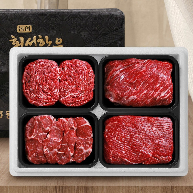 [농협횡성한우] 어사품 1등급 정육세트 3호1.6kg(냉장 팩당 400g), 1개, 1600g