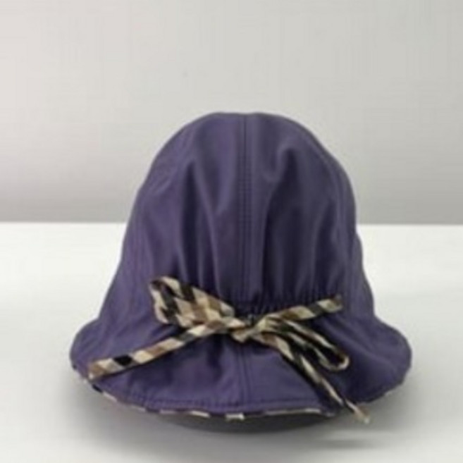 국내생산 봄 여름 중년여성모자 벙거지 챙모자 챙라인 뒷끈 체크리본 예쁜엄마모자