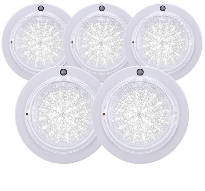 킴스LED 원형 센서등 15W 240mm, 5개, 주광색