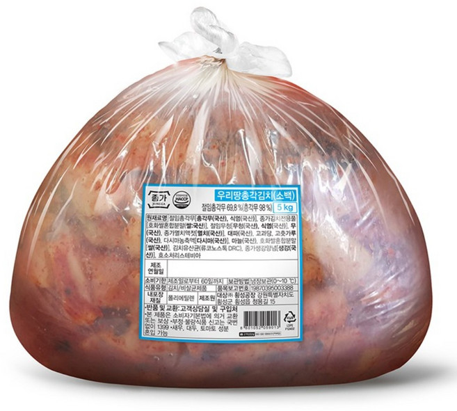 종가 우리땅 총각김치 5kg (외식용), 1개