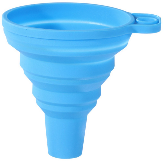 실리콘 소분 깔때기 접이식 깔때 대형 소형 가정 주방용품 실리콘깔때기, 2개, 블루