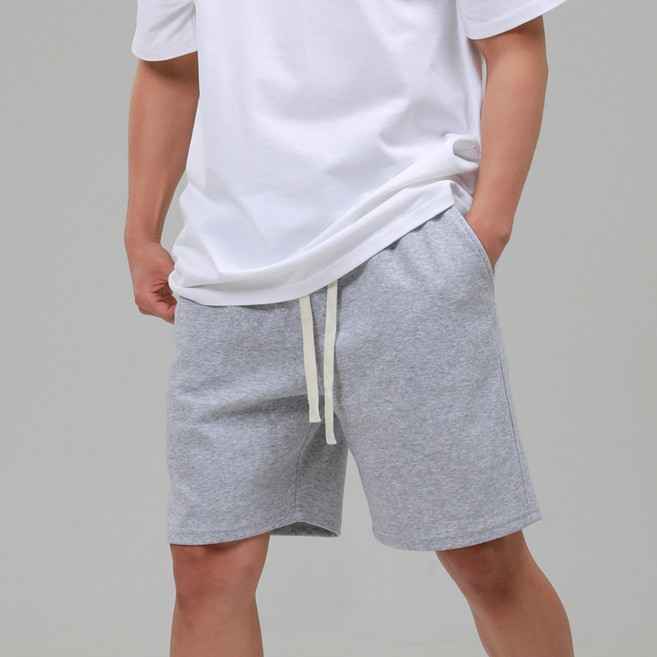 해결사 박스핏 스웻 쇼츠 5부 멜란지 트레이닝 반바지