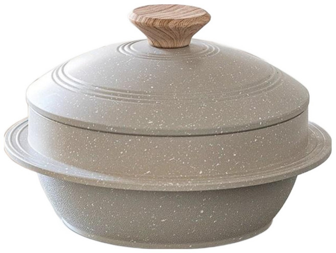 모리다인 IH 직화 인덕션 정담은 가마솥 3중 뚝배기 냄비, 1개, 2-3인용 베이지, 19cm