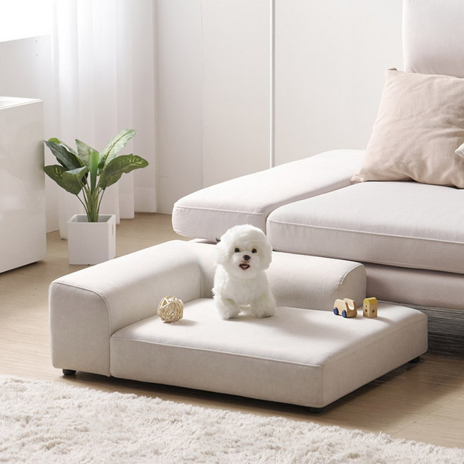 [라클라우드] 펫가구 라임 패브릭 원목 프리미엄 반려동물 소파 매트리스 강아지 방석 애견쿠션 강아지 침대, 그레이