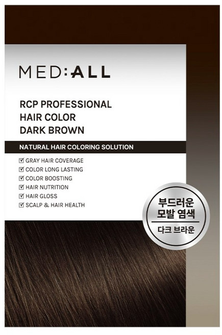 메디올 RCP 저자극 새치 염색약 컨디셔닝 크림 염색제, 1개, 다크브라운