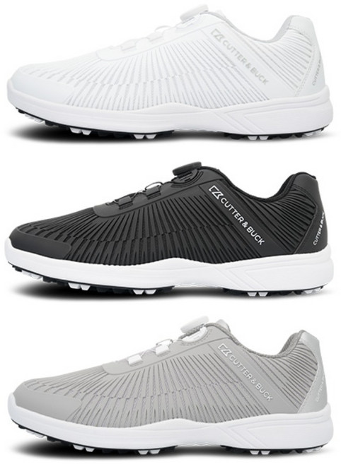 커터앤벅 남성 지그재그패턴 골프화 - CBM4AGS772