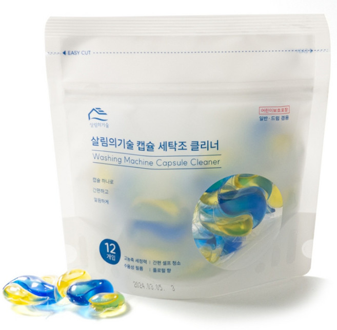 크리오 생활물가 캡슐 세탁조 클리너 12p, 11g, 1개