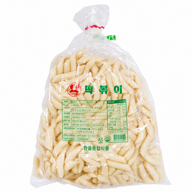 한울종합식품 밀방소 떡볶이 3.6kg, 1개