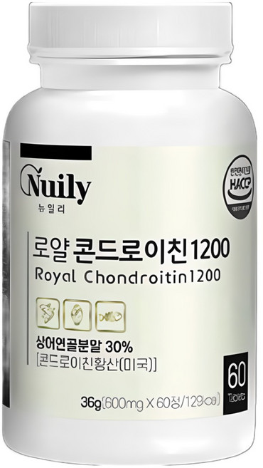 중년 콘드로이친 상어연골 분말 관절 건강 도움 뼈 무릎 손가락 뼈 건강 영양보충 케어 50대 60대 남자 여자 70대 사은품 알약케이스 증정, 6개, 60정