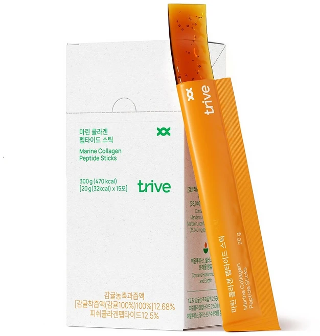 trive 마린 콜라겐 펩타이드 젤리 스틱 저분자 피쉬 콜라겐 펩타이드, 1개, 300g - 쿠팡