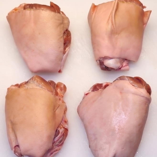 껍질있는 순살 미박 앞다리살 왕뼈제거 발골 족발만들기 수육용 보쌈용 편육 원육, 5kg, 1개