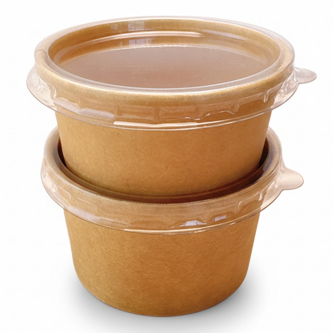 미니 일회용 소스 용기 3온스 크라프트 원형 소스컵 오일컵 도시락세트, 50개, 1세트