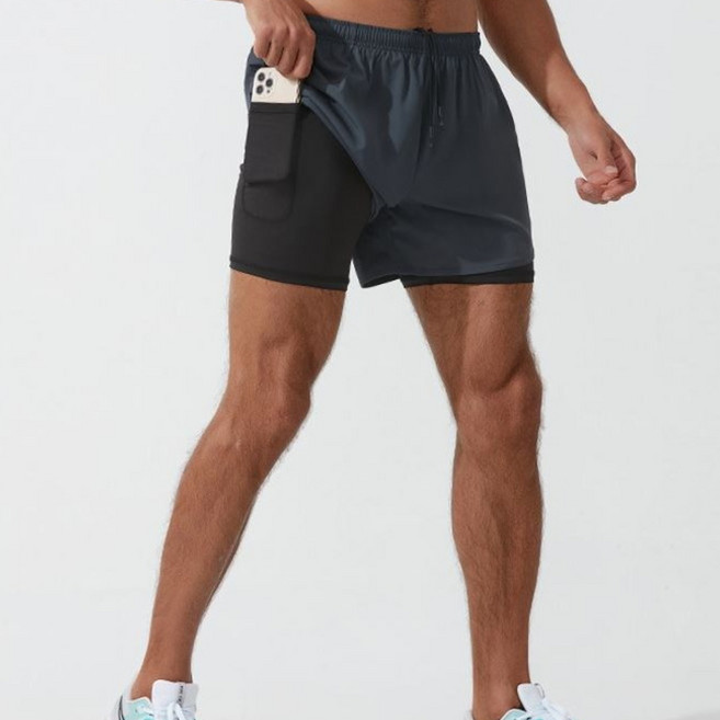 스포츠투게더 2in1 레깅스 반바지 일체형 드라이핏 헬스 마라톤 러닝 남자요가 4인치