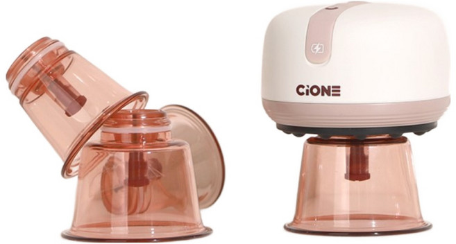 시오네 원터치 전동식 스마트 무선 온열 찜질 부항기 + 부항컵 세트 가정용 의료기기, 단품, 단품