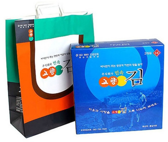 민속 고향김 3호 - 선물세트 20봉-식탁용 2박스-도도, 2박스, 20g