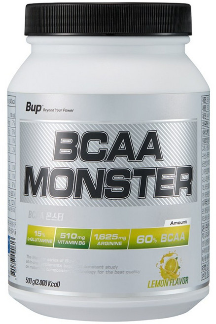 8위 - 비유피 BCAA몬스터 레몬맛 아미노산 헬스보충제, 1개, 500g