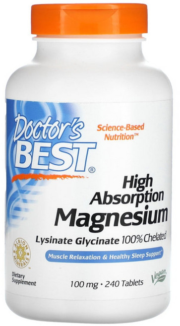 닥터스 베스트 킬레이트 고흡수성 마그네슘 미네랄100mg, 240정, 2개