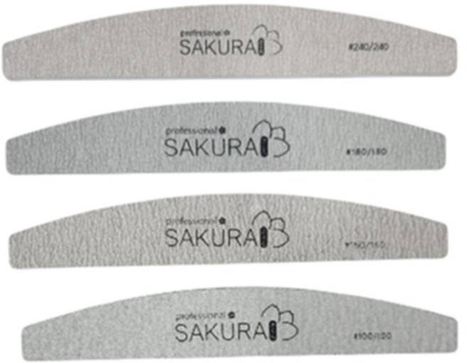 사쿠라 반달지브라 파일 네일 실기재료 5개입 / 10개입, 5개, 100그릿