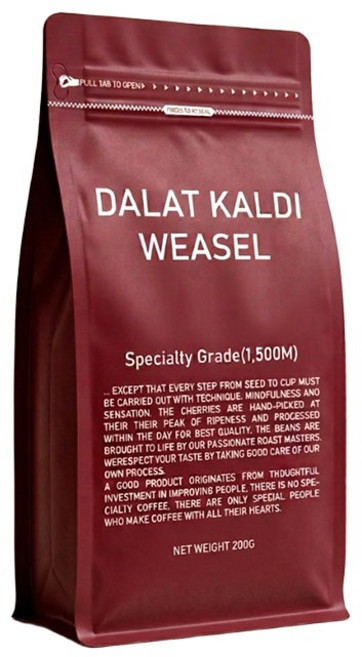 칼디 베트남 위즐커피 족제비똥 스페셜티 족제비 하노이 다낭 달랏 베트남 원두 커피 +커피핀, 200g, 2개, 프렌치프레스(굵음)