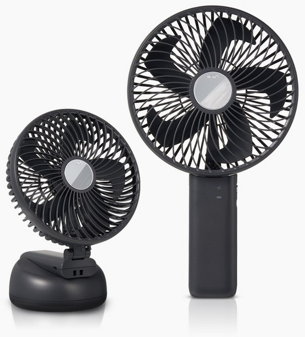 프롬비 윈드스핀 빅팬 휴대용 탁상용 겸용 폴더블 선풍기 손선풍기 FB150, 쿨그레이(본품+크래들 SET)