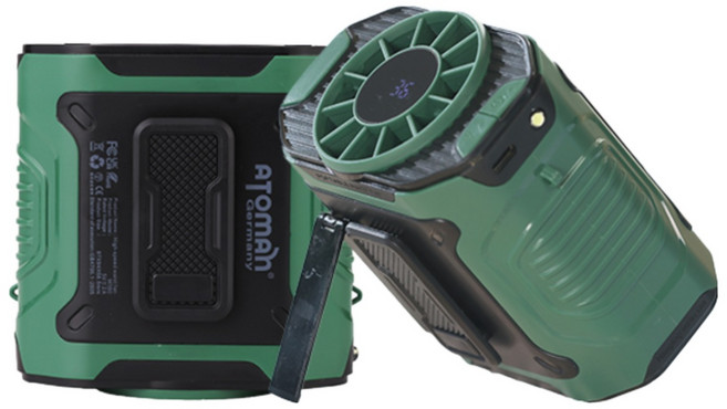 [인포벨]TV홈쇼핑정품 애드크로스 독일 아토만 태풍기 1세트 야외 골프 낚시 여름 휴대용 옷속 미니 선풍기, m360(녹색)