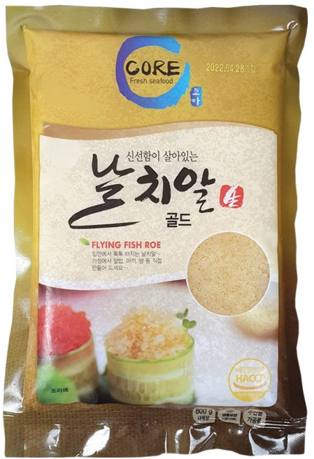 해물총각 대용량 프리미엄 날치알 500g, 날치알 골드 500g(코아)(1개), 1개