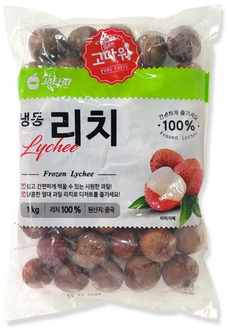 [씨기프트]냉동 리치 1kg 과일 주스 음료 스무디 디저트 뷔페, 냉동리치 1kg, 1개