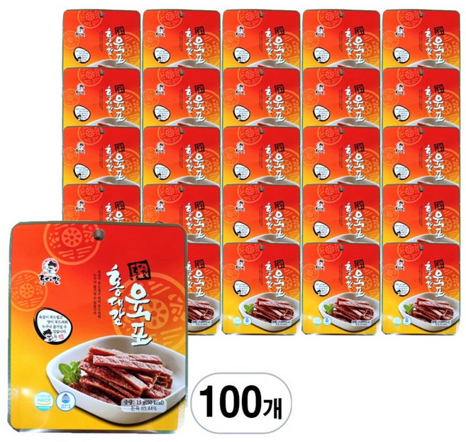 [공장직구] 홍대감 육포 족발맛, 100개, 15g