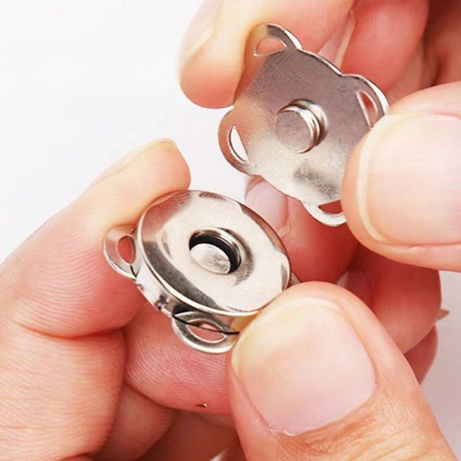 드림초이스 사방 자석단추 5쌍, 5개, 실버