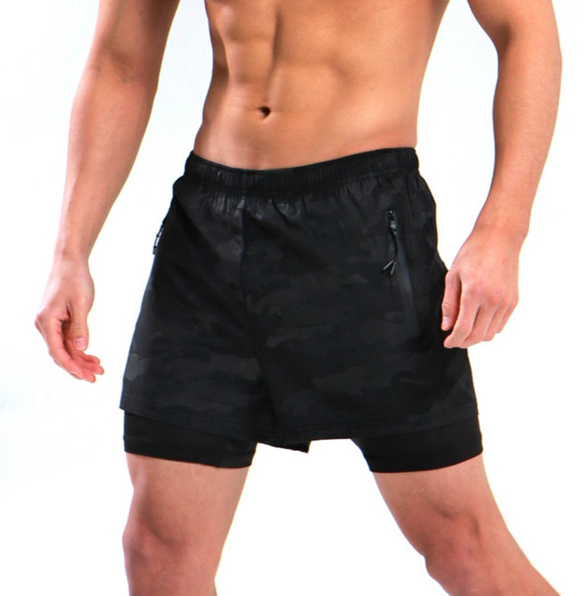 해결사기획 2in1 레깅스 일체형 팬츠 헬스반바지