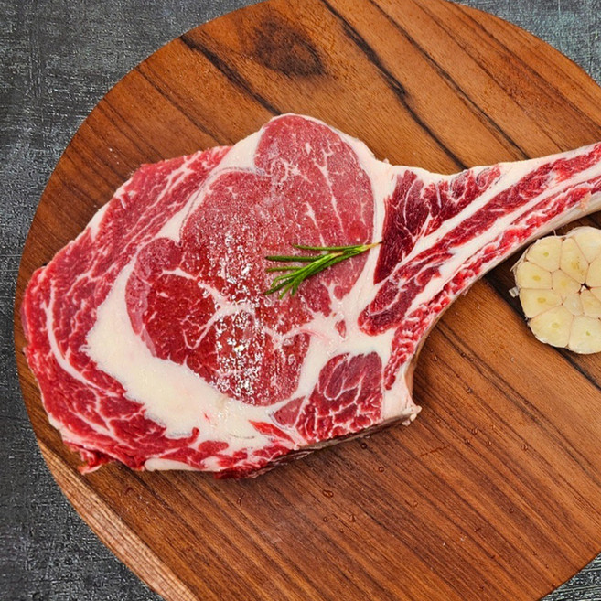 미국산 우대갈비 토마호크 꽃갈비 스테이크 소고기 립아이 캠핑 등심, 1개, 700g ~ 800g, 우대갈비 롱컷팅