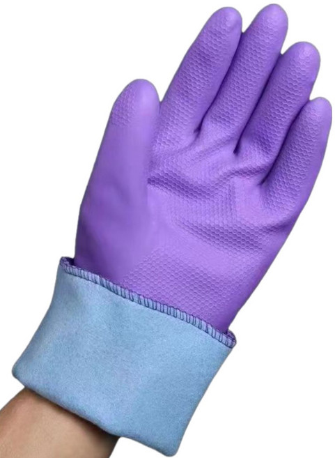 1+1 가을 방수 구모 털장갑 주방 보온 털 안감 장갑 가을 겨울 두꺼운 방한 설거지 구모장갑, 2세트, FREE(one size), 퍼플