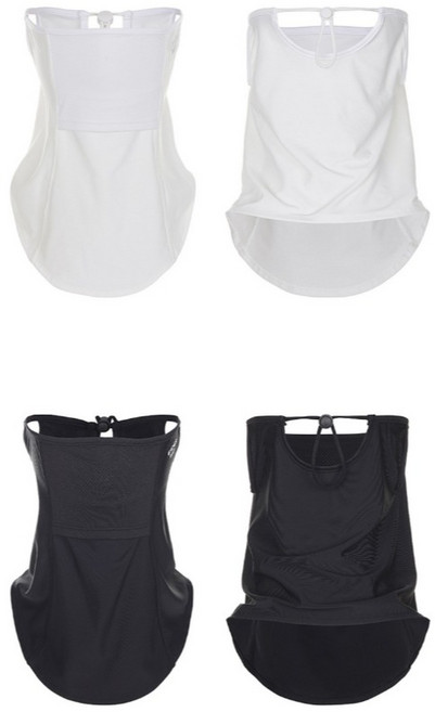 아이더 세이프티 벤틸 넥마스크 쿨링 자외선 차단 스포츠, free, 화이트+블랙, 1개